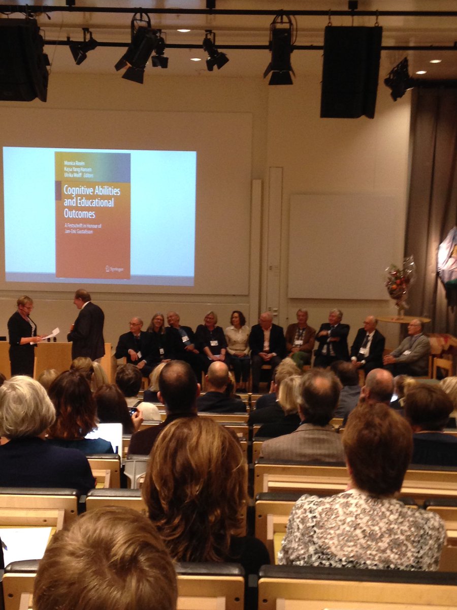 Impressive conference in honor of Jan-Eric Gustafsson. Not bad to receive a dedicated book from colleagues!