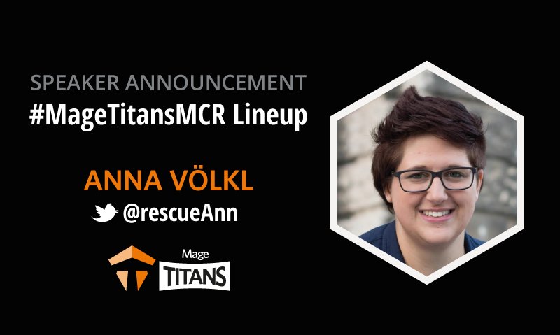 Breaking news - we're super excited to welcome <a href="/rescueAnn/">Anna Völkl</a> to the #MageTitansMCR speaker lineup!