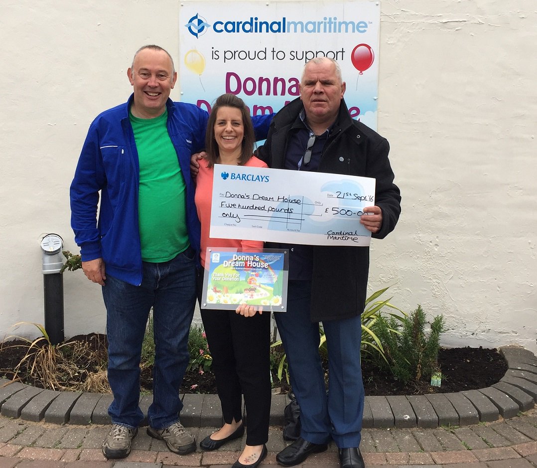 DirectFood's tweet image. We were delighted to donate £500 to Donna's Dream House, raised from our Manchester to Blackpool Bike Ride. Thanks to everyone that donated!