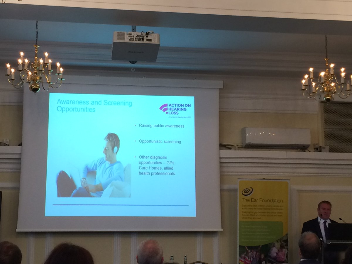 Chief Exec @pbreckell at <a href="/EarFoundation/">The Ear Foundation</a> Spend to Save conference: "Early diagnosis of hearing loss is something we still need to push for."