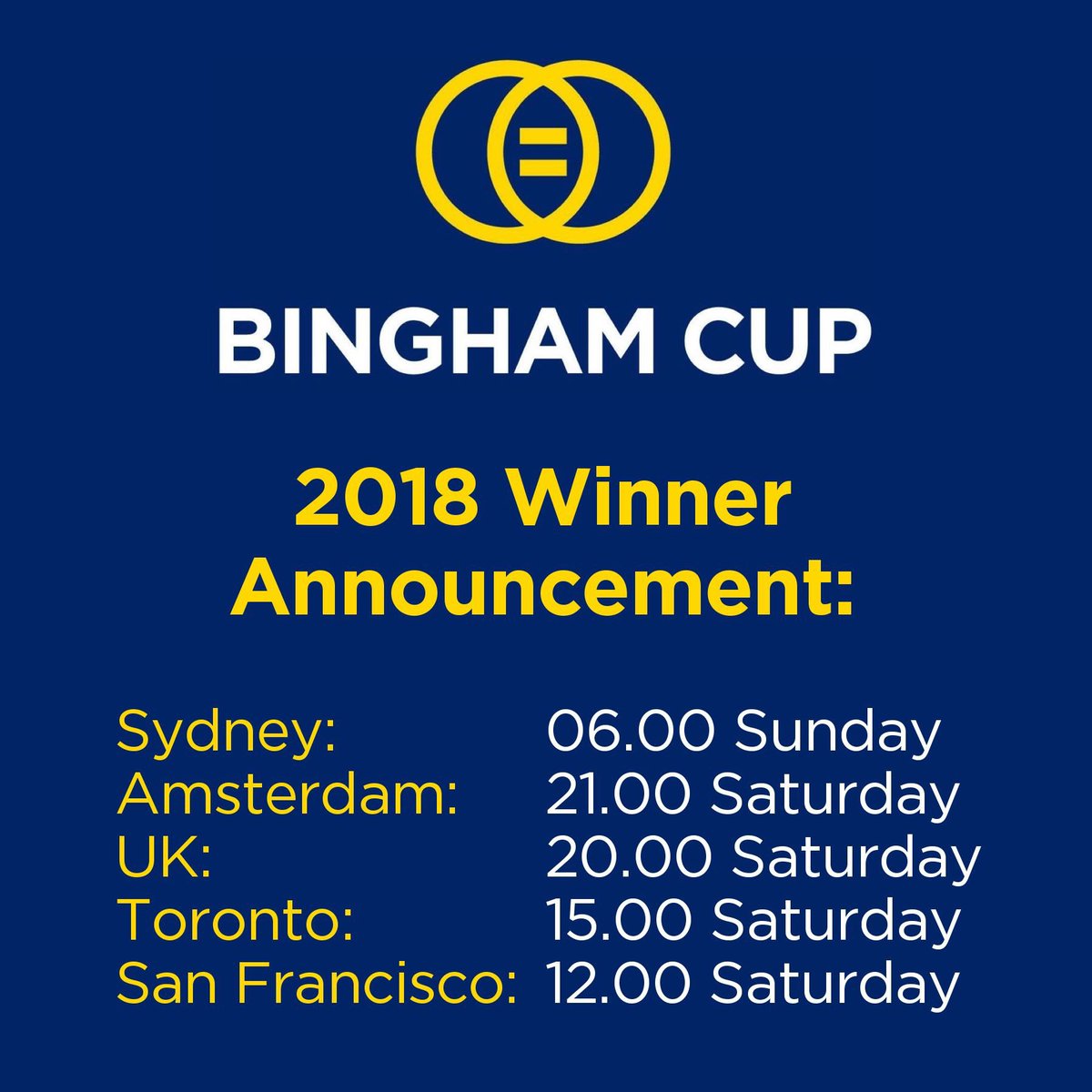 Just 3 days to go until the winner and host city of <a href="/BinghamCup2018/">Bingham Cup 2018</a> will be announced at 8pm UK! <a href="/AliceHoagland/">Alice Hoagland</a> @IGRClubhouse #gayrugby
