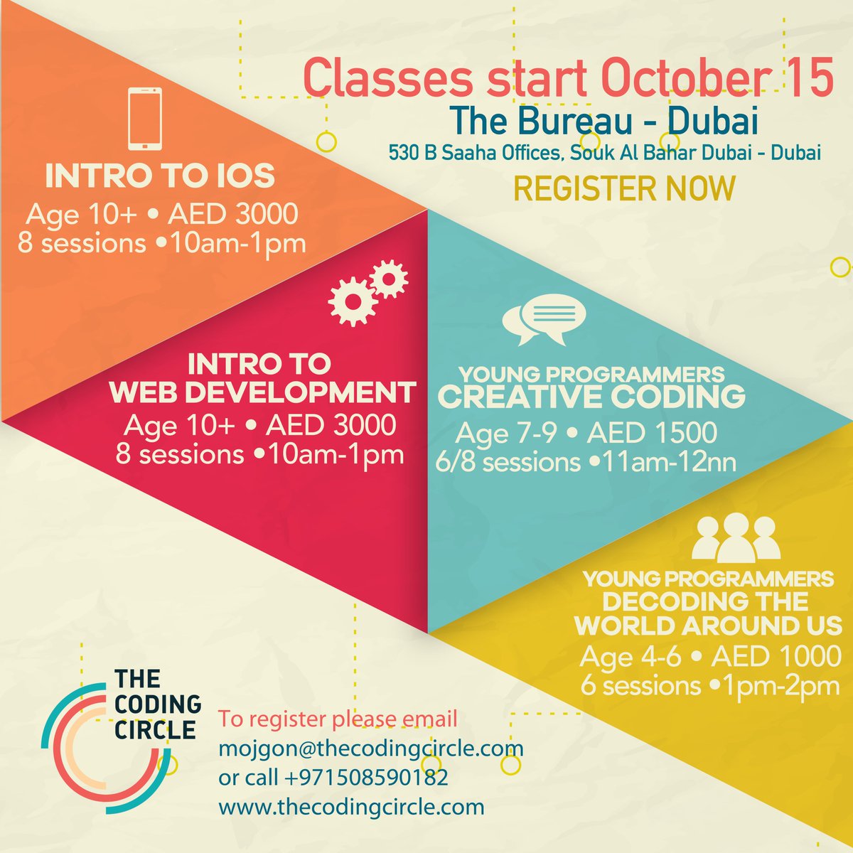 CodingCircle's tweet image. It&apos;s 3 days to go...Register now!
#webdev #iOS #youngprogrammers  #CSS #javascript