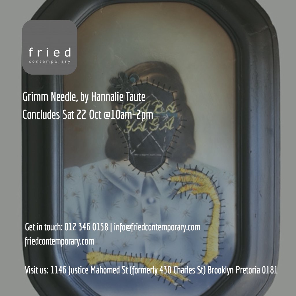 fried_gallery's tweet photo. Grimm Needle by Hannalie Taute |Concludes 22 Oct @ 10am - 13:00pm #art #gallery #pretoria #fried_contemporary #hannalie_taute #grimm_needle https://t.co/LbEvVILNBJ