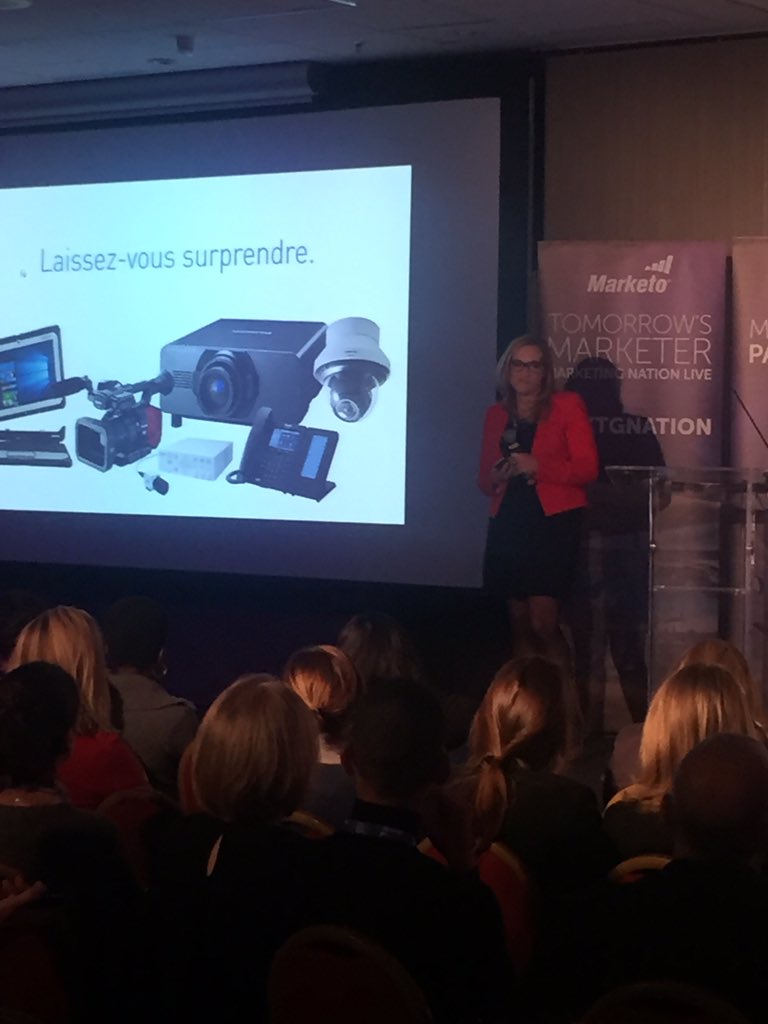 #TomorrowsMarketer Karine Picque describing how Panasonic transformed their marketing &amp; impact its had #MKTGNation
