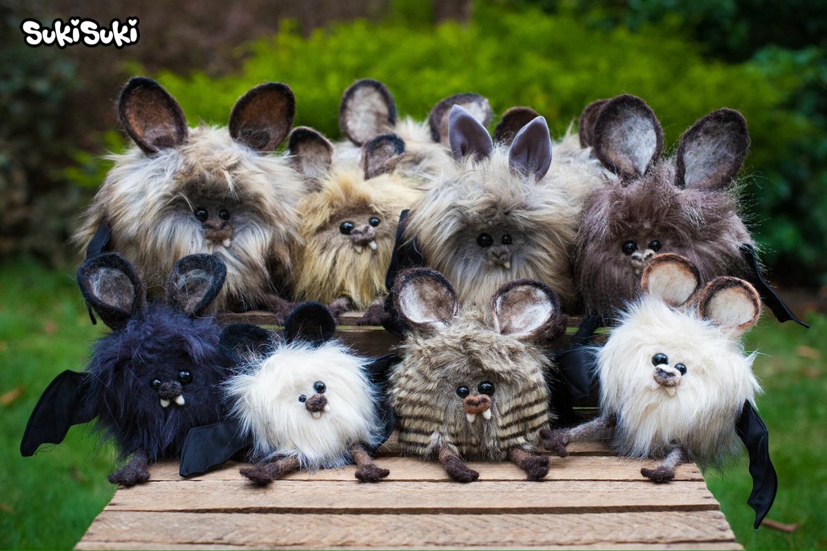 Im going completely #batty over #bats now! Some are available in my Etsy shop #bat #batplush #fiberart #softsculpture #halloween