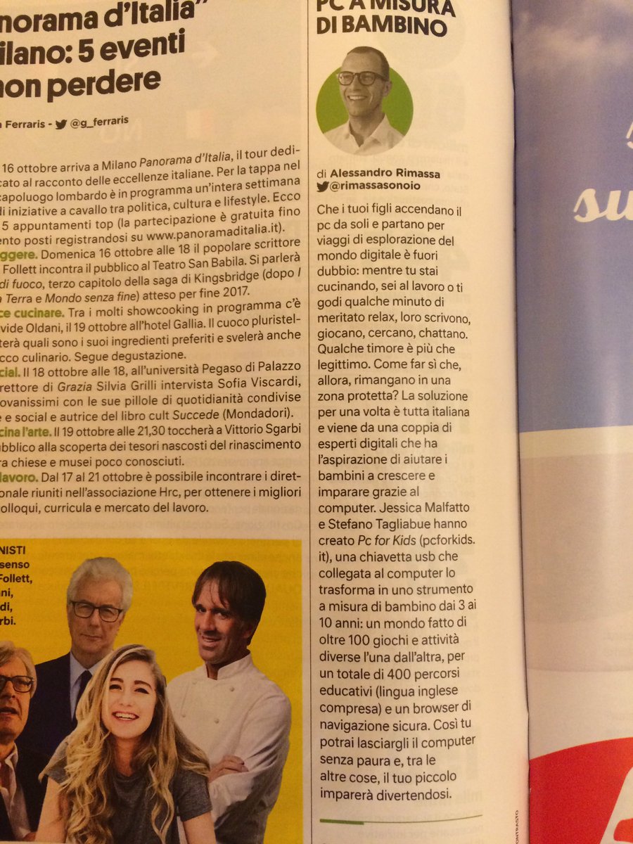 JessicaMalfatto's tweet photo. Su @DonnaModerna oggi si parla di @FreestylePcKids :) Grazie mille a @Rimassasonoio per l'articolo! #tech #kids https://t.co/CXRpl3Fb7T