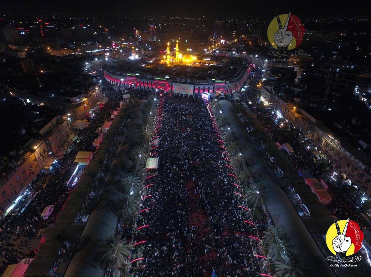 AbbasFirqah's tweet image. صور لجموع الزائرين التقطت بواسطة الطائرات المسيرة التابعة ل #فرقة_العباس_القتالية #واحسيناه