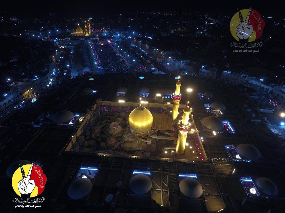 AbbasFirqah's tweet image. صور لجموع الزائرين التقطت بواسطة الطائرات المسيرة التابعة ل #فرقة_العباس_القتالية #واحسيناه