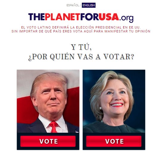 Creativemakers1's tweet image. Una potente idea Influenciar a nivel planetario la elección de EEUU @pablolarguia theplanetforusa.org/es/ #publicidad #marketing #politica