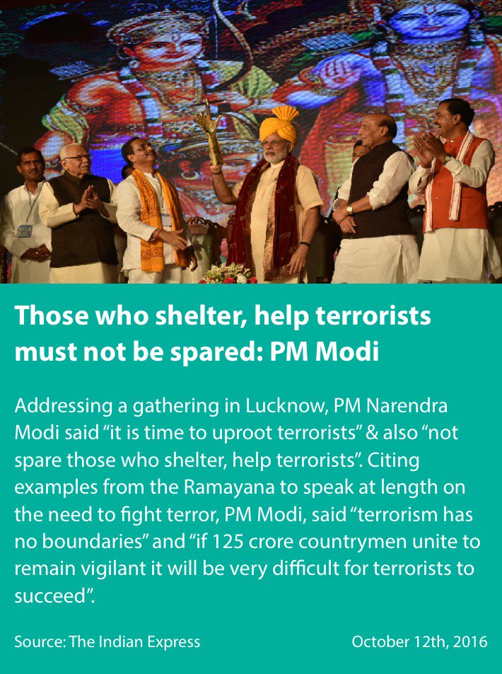 smritiirani's tweet image. Those who shelter, help terrorists must not be spared: PM Modi
 indianexpress.com/article/india/…

via NMApp