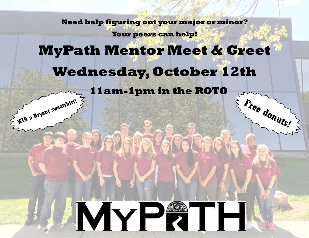 BryantMyPath's tweet photo. Stop by the Roto for free donuts and a chance to meet a mentor! https://t.co/BACLVqaKlE
