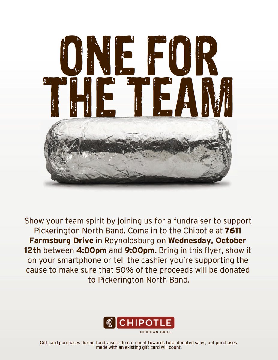 NorthPride's tweet photo. Wondering what to eat on a night with no band rehearsal? #BurritosForBand #CanYouCatchMe #MightHaveTwo https://t.co/6yPhqcyWDB