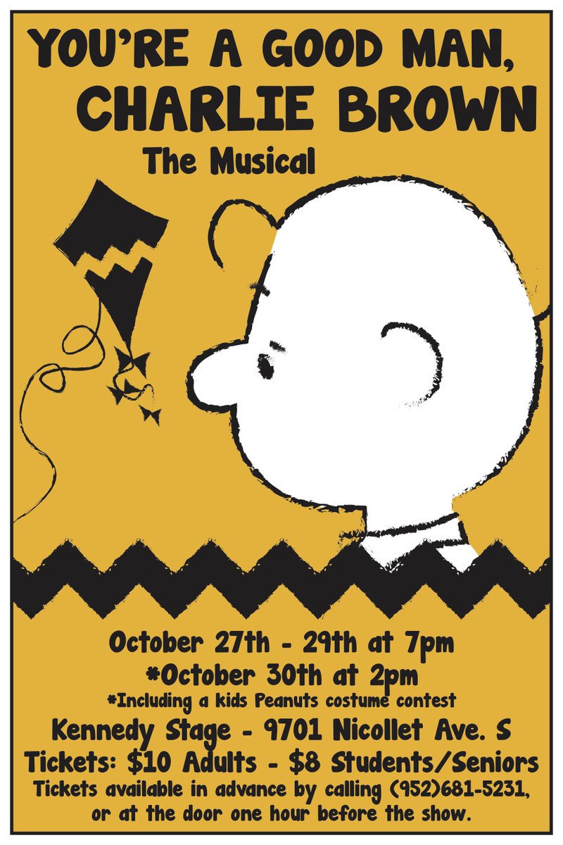 bps271's tweet photo. .@JFKEagles' fall musical is "You're a Good Man, Charlie Brown." Get your tickets now! https://t.co/LU6RKFvgf4 @KennedyTheater https://t.co/r8YXKkacC2