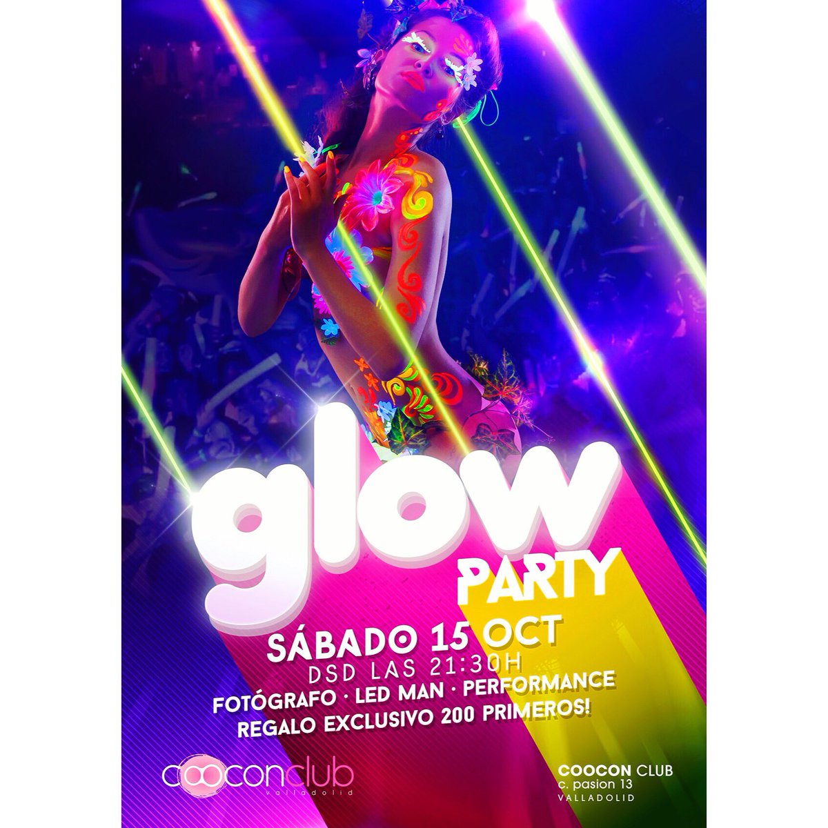 CooconClub's tweet photo. Este sábado 15 Octubre fieston por todo lo alto desde las 21.30h ¡¡GLOW PARTY!! #noparamos #glowparty https://t.co/TlVjFS8QVy