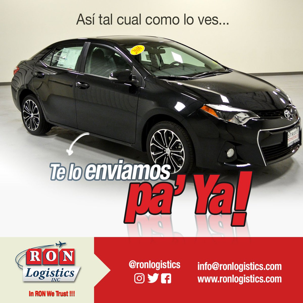 ronlogistics's tweet photo. Te lo enviamos pa´ yaa!!! sin ningún contratiempo. #Ronlogistics #Ronteam #Venezuela https://t.co/0uCGpYLUhB