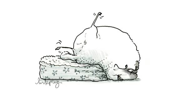 Inkpug's tweet image. #Wednesday had already failed to live up to his expectations. 
#roughstart #halfwaythere