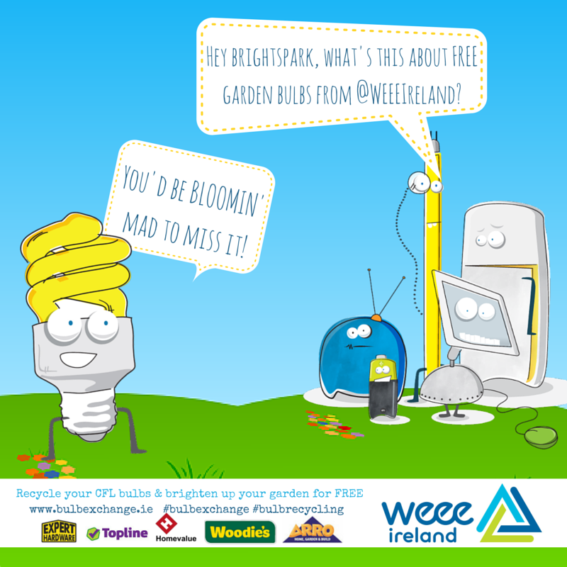 WEEEIreland's tweet photo. The Great Bulb Exchange- Another bright idea from WEEE Ireland! Recycle your CFL bulbs at your local hardware store #BulbExchange https://t.co/dAjLLRN0eC