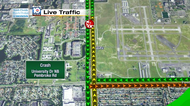 Crash on University Dr NB at Pembroke Rd #traffic https://t.co/lPD4cmTjLf
