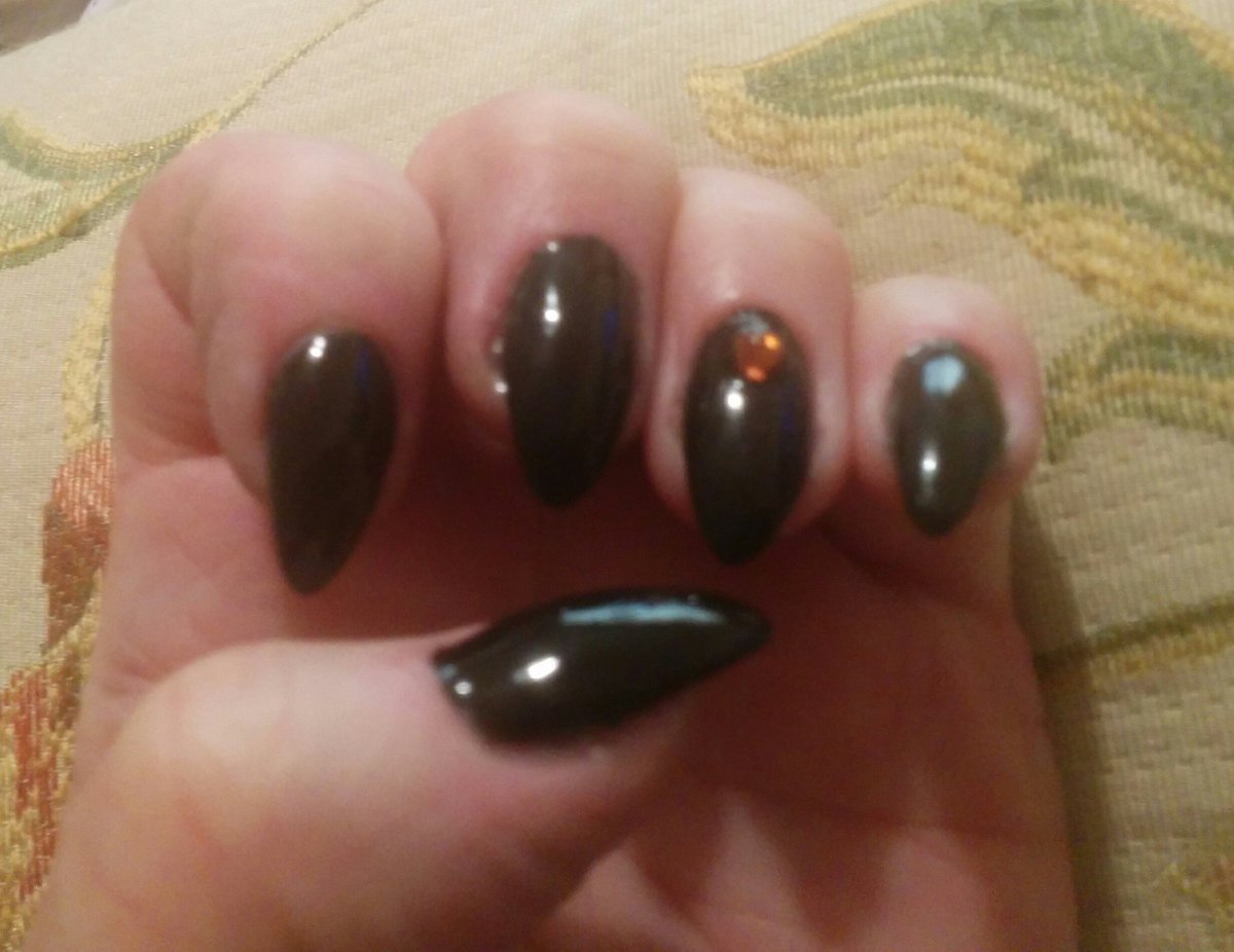 My sister act nails with swarovski,opi nail polish, topped of with clear jelish polish, loving the mix&amp;match ideas xx