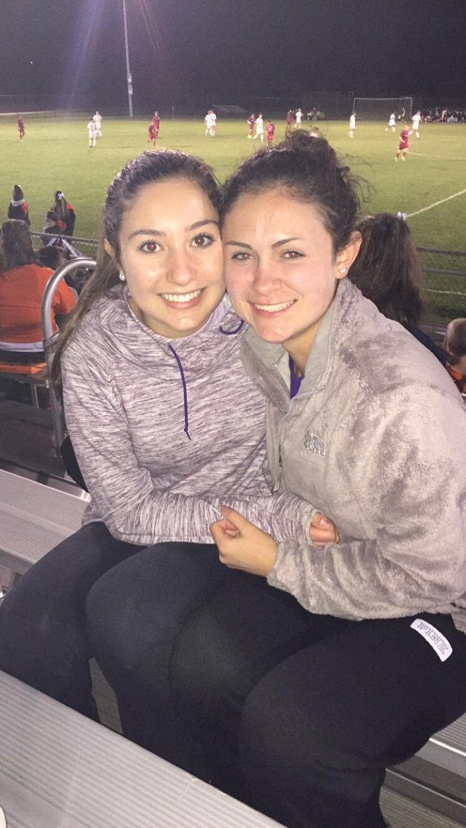 Shout out the the boys soccer team for participating in a Purple Out last night!! #1in26 💜⚽️ (Here's two of our lovely members at the game)