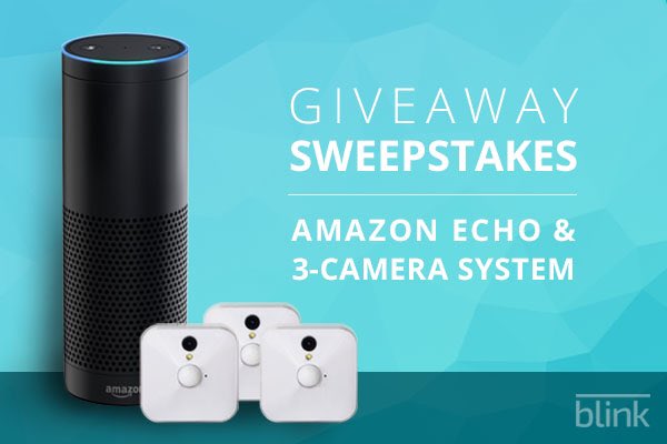 blinkforhome's tweet image. Enter our AMAZON &amp;amp; BLINK GIVEAWAY for a chance to win an Amazon Echo and Blink 3-Camera System! Enter here: bit.ly/2duc9sJ