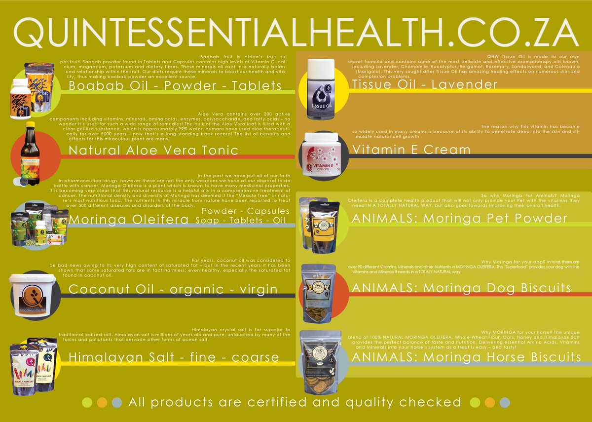 QuintHealth_SA's tweet photo. Check out our Website:
https://t.co/JR9PEPMJqY
#health
#wellness
#organic
#organicbeauty 
#herbal
#natural
#naturalbeauty 
#pets
#horses https://t.co/cxds2dkyTT