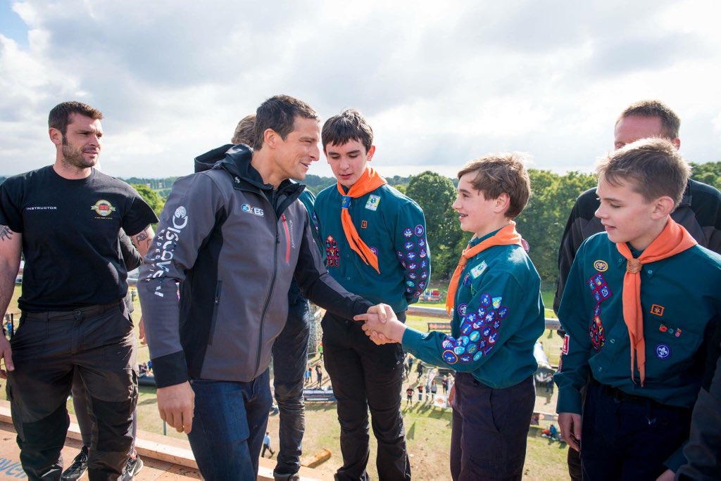Huge inspiration to young people to get outdoors @BearGrylls @UKScouting @BGSurvivalrace @beargryllslive #Endevour