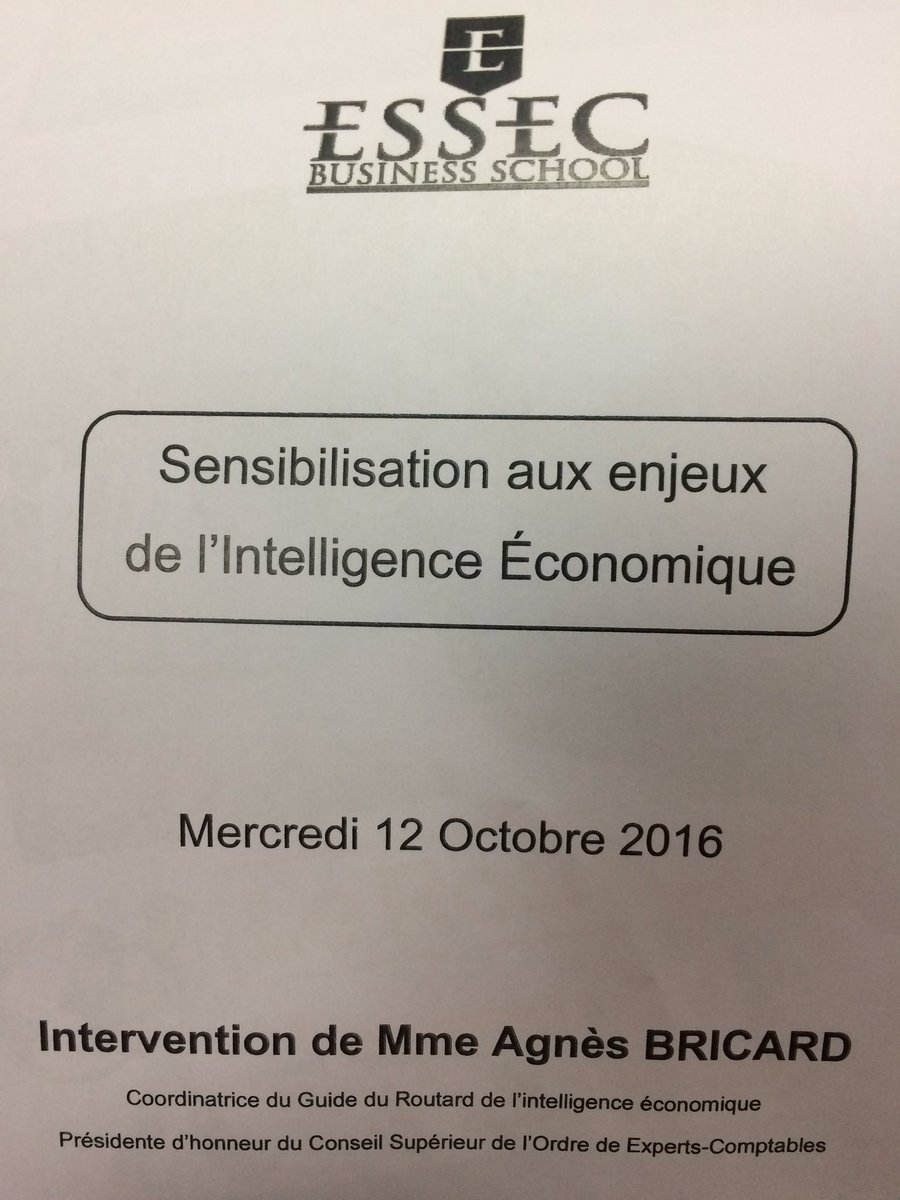vernaylaur's tweet photo. Merci @AgnesBricard pour cette intervention passionnante sur l'#intelligenceeconomique #wbebr @essec @vdbeaufort https://t.co/JnZVS0bZKE