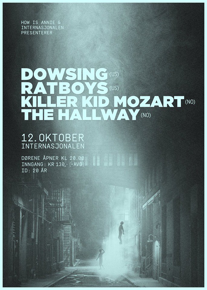 Rå line-up på Internasjonalen i kveld med Dowsing(US) + Ratboys(US) + The Hallway + Killer Kid Mozart! Kom tidlig:)