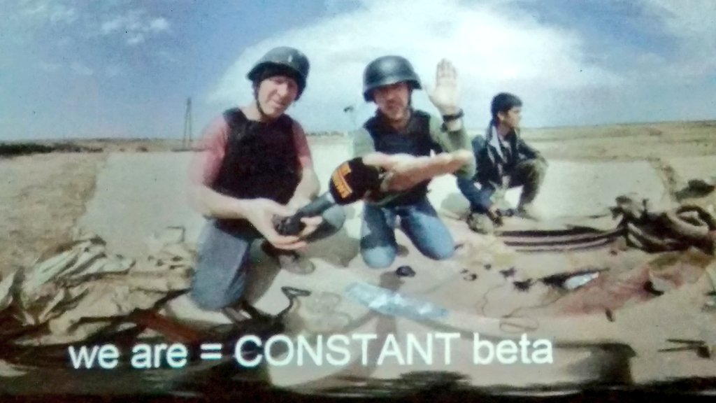 imec_mict_UGent's tweet photo. Midden-Oostenjournalist @JensFranssen over de zoektocht naar hoe een VR-productie er uit ziet: testen en optimaliseren #constantbeta #miw16 https://t.co/wjFhc5pf52
