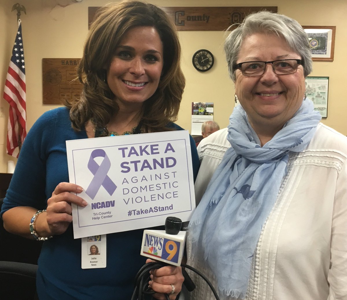 TCHelpCenter's tweet photo. @Julia_WTOV9  is taking a stand against domestic violence! #DVAM #TakeAStand @WTOV9 https://t.co/HMC4WQSjFb
