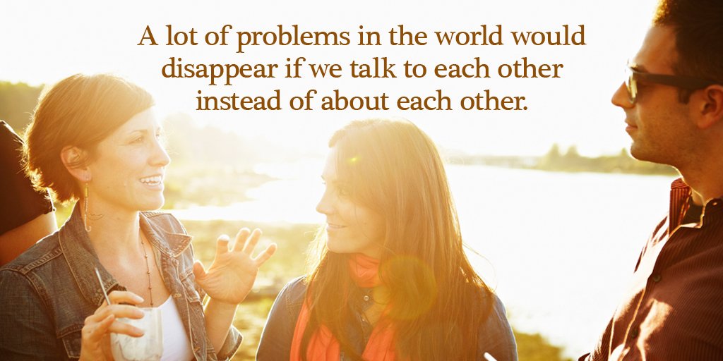 SocialJukebox's tweet image. A lot of problems in the world would disappear if we talk to each other instead of about each other. #inspiration #WednesdayWisdom