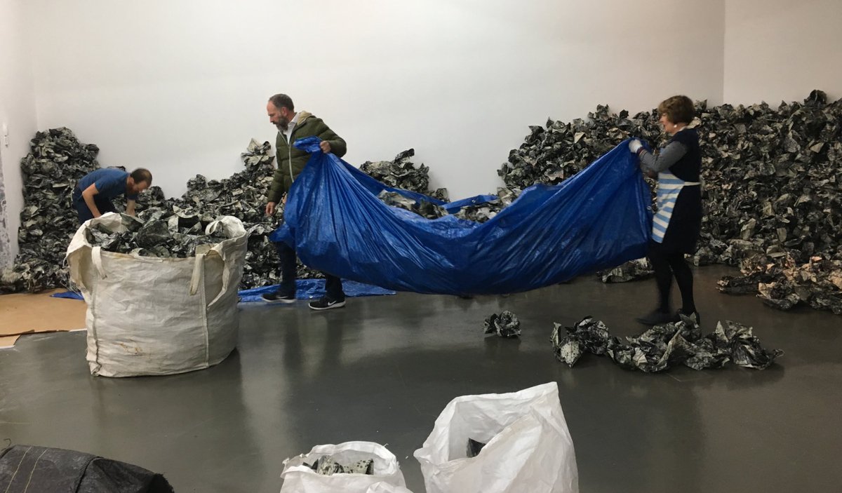 We recycled 15,000 sheets of #ImranQureshi paper this morning (made a change from our usual Wednesday morning staff meeting)