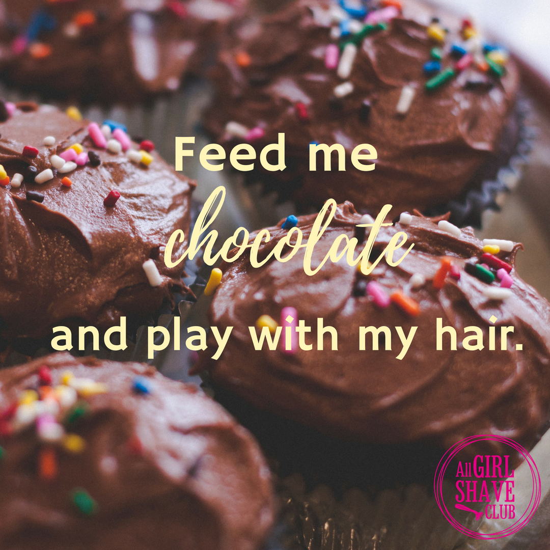 ShaveGirl's tweet photo. The secret to a girl's heart.
.
#allgirlshaveclub #girlclub #shaveclubforwomen #chocolate #playwithmyhair https://t.co/xHHA04ImFN