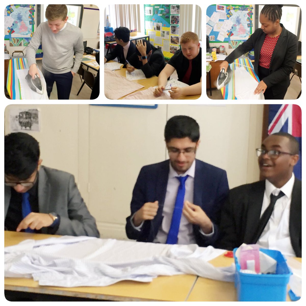 MrsATarantino's tweet photo. One of my favourite days at @PrioryEdgbaston -enrichment day! #budgets #healthyliving #sewing #ironing #cooking #lifeskills #prepareforuni 😝 https://t.co/hJ3e8YFFLc
