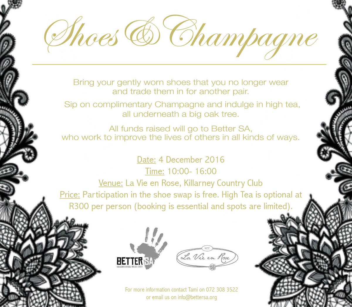 Come join us for a fun filled day, see event details: facebook.com/events/2488804…
#Champagne #shoes  #fundraising #Hightea