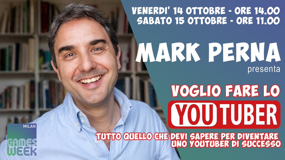 Games_Princess's tweet photo. Aspitanti #Youtuber, a rapporto! Il nostro amico @pernamark vi aspetta presso il nostro stand a @MilanGamesWeek! Non mancate! https://t.co/2O3eg2WZea