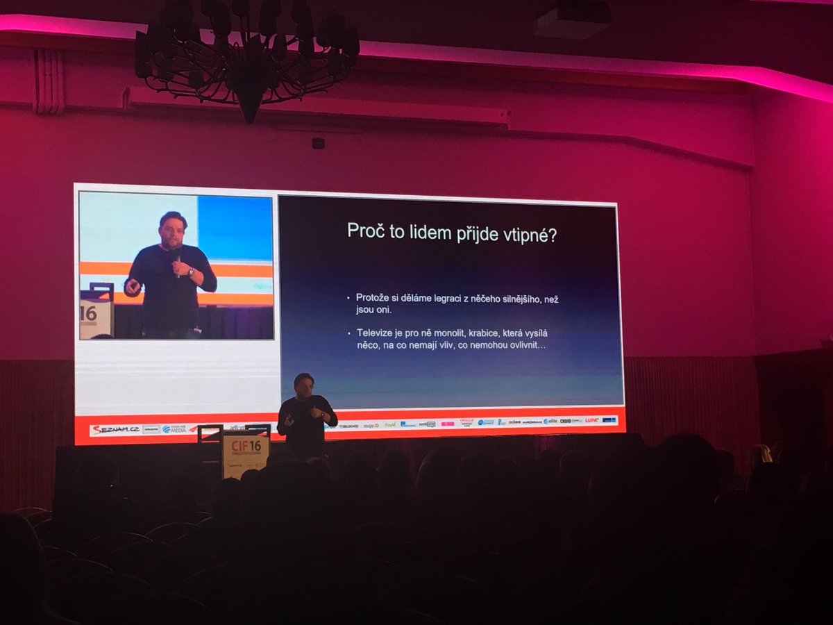 MartinRoman9's tweet photo. Nejlepší prezentace dneška od @LudekStanek na #CIF16 Louis C.K by se určitě smál! https://t.co/XO0juyxv8e