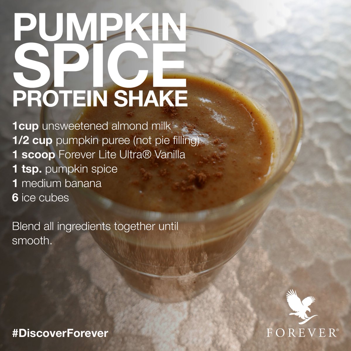 ForeverGlobalHQ's tweet photo. Need a delicious new #ForeverRecipe to try? Jump into the pumpkin craze: https://t.co/Drz6wJ2xHs https://t.co/H3YRqWumz8