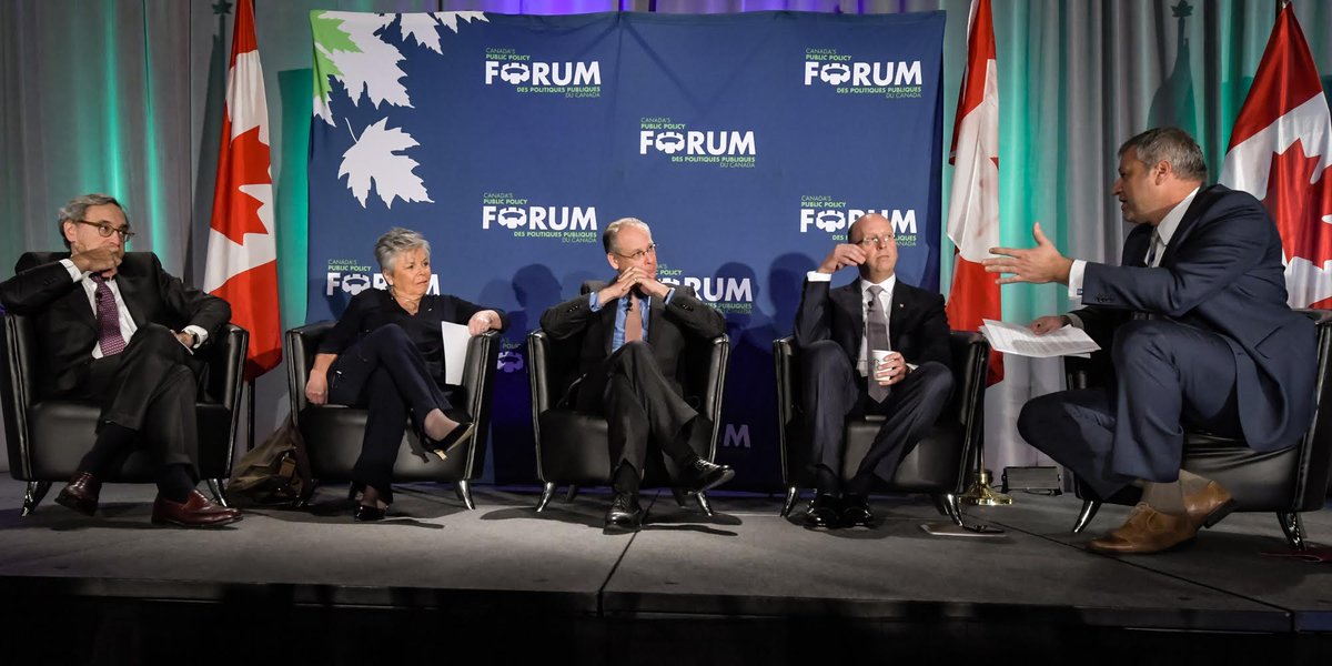 ppforumca's tweet image. .@theoargitis @business has gotten the ball rolling with some thought provoking questions in our first panel this morning. #GrowthSummit