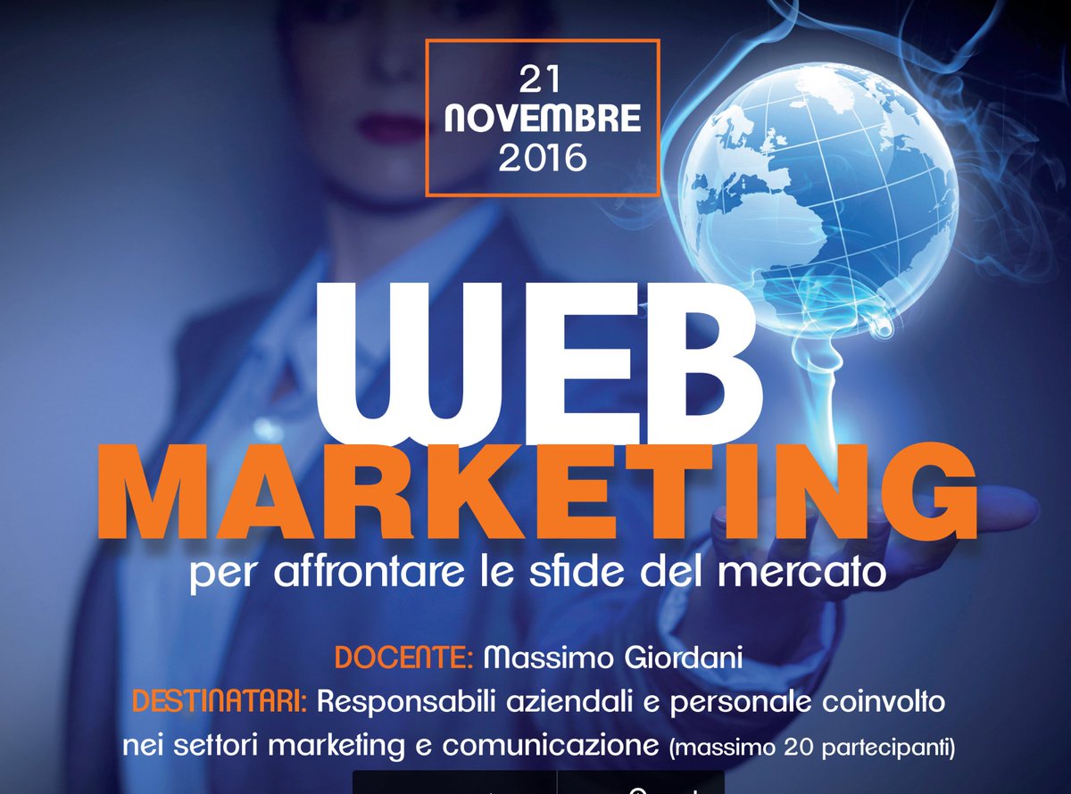 MassimoGiordani's tweet photo. 21 novembre: una giornata dedicata al #webmarketing @casadicarita https://t.co/Wx7RPbtGww https://t.co/jHQYApWNY6