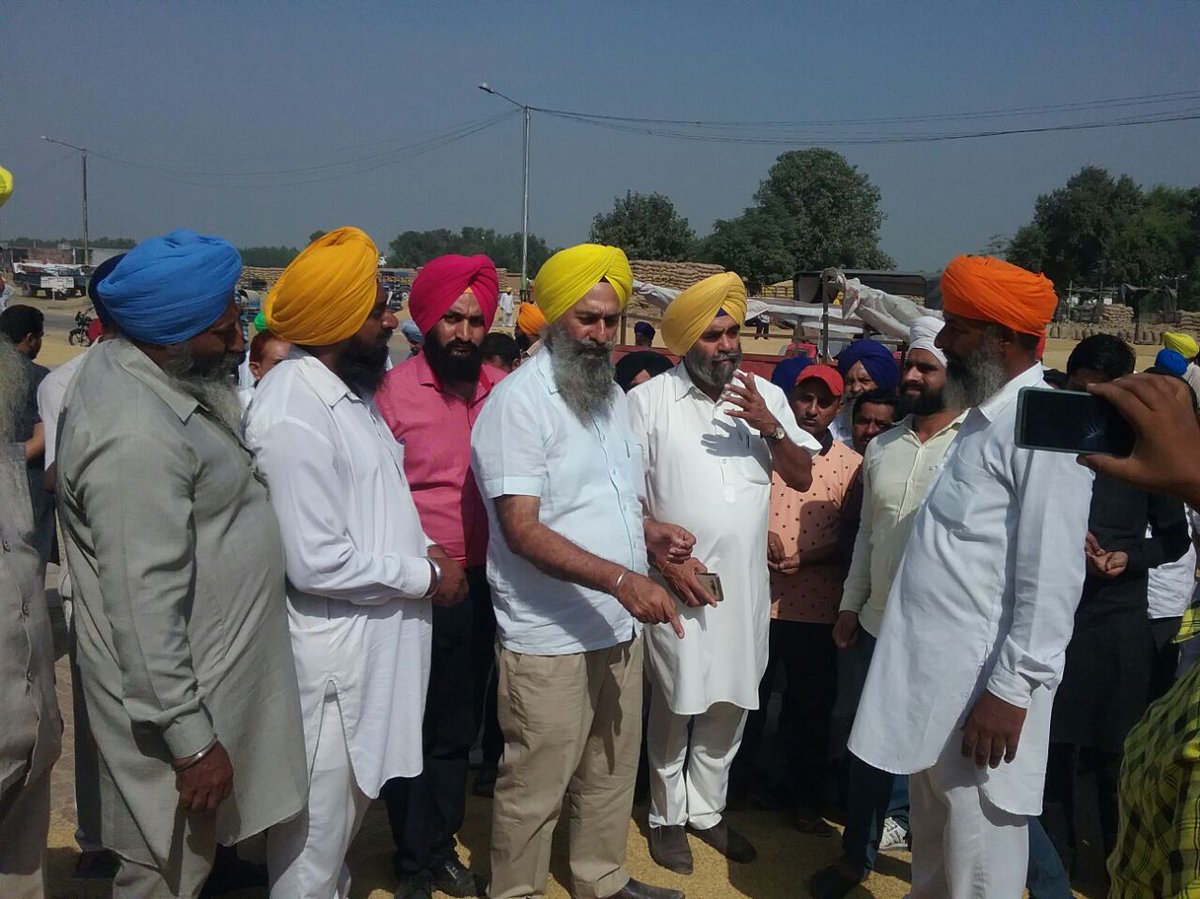 GShampura's tweet photo. Aap candidates fatehgarh churian,Dera baba nanak nd others  kwng abt farmrz prblm at dana mandi fatehgarh chirian https://t.co/9O6Xphe6zc