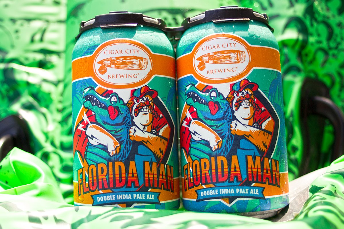 Look who's finally ready to rumble? Catch Florida Man cans at the #CigarCity Tasting Room &amp; across Florida starting this week🍻🐊