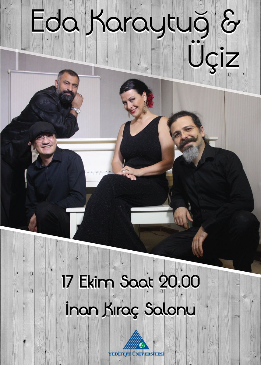 Eda Karaytuğ ve Üçiz Türk ve Dünya müziğinden seçkileriyle 17 Ekimde üniversitemizde... 
20.00'da başlayacak konser ücretsizdir.