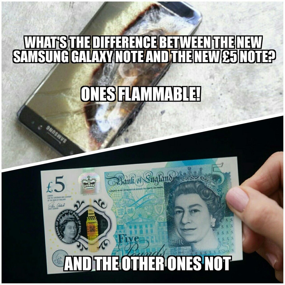 realMoHaroon's tweet photo. #note7 #lol #funny #joke #jokes #meme #memeoftheday #haha #comedy #comedymo #funny #new5£ #like #followme #happy #uk #quote #quotes #new5 https://t.co/ldyf7yALrD