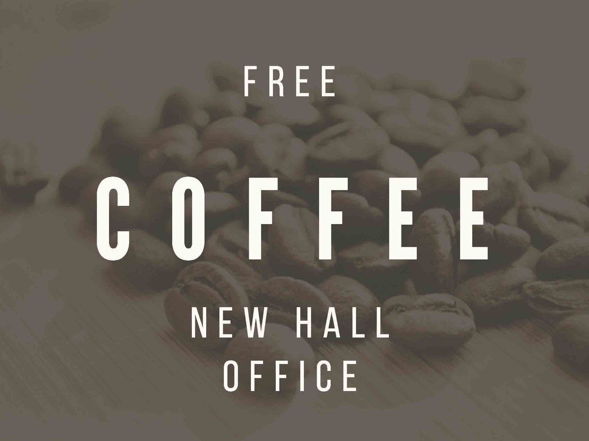 Stop by the office on your way to class this morning