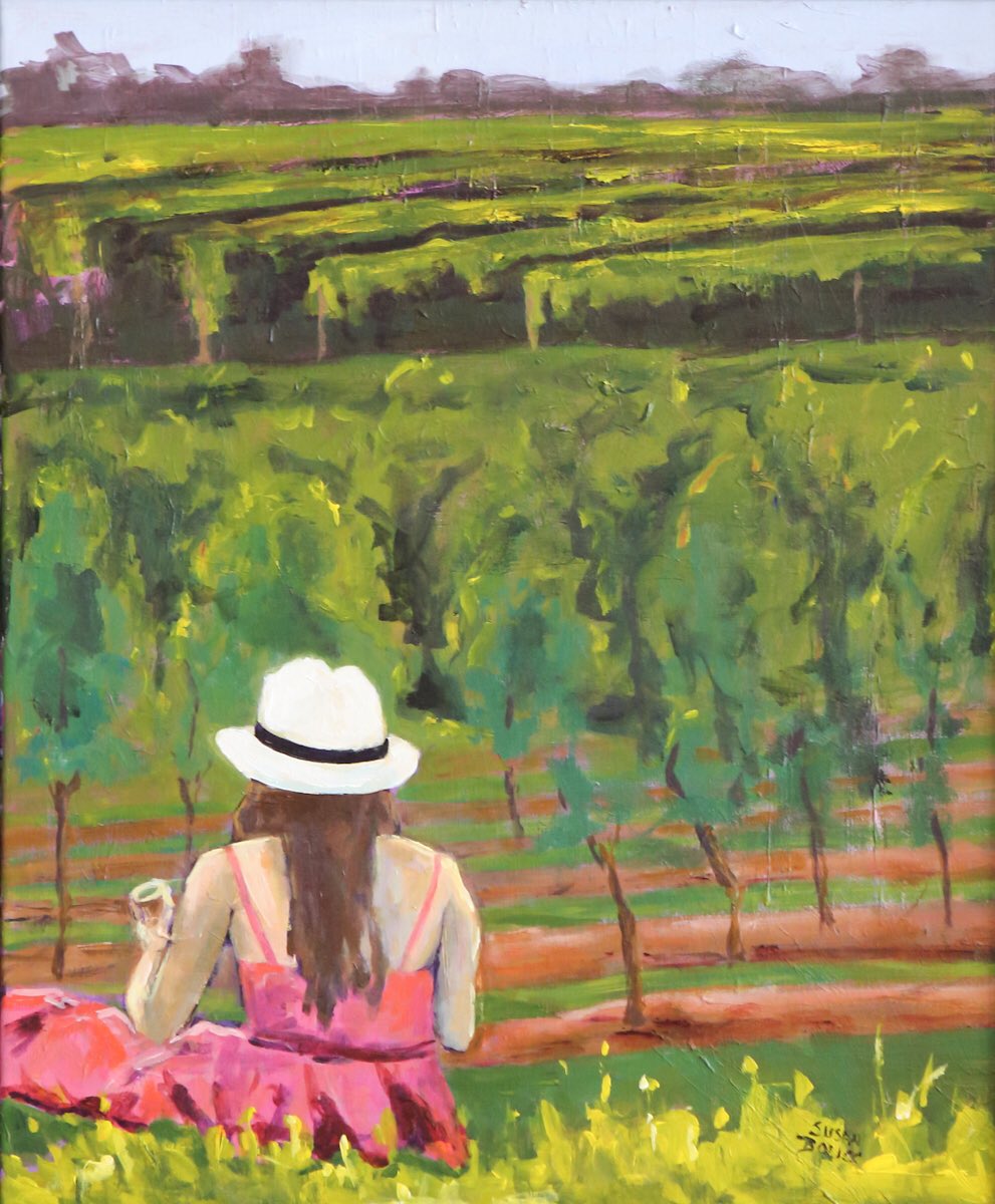 ICYMI! Some of Susan's works are now on display at the fabulous @BREWdtr ! Stop by for some incredible coffee &amp; lovely art #RaleighArt