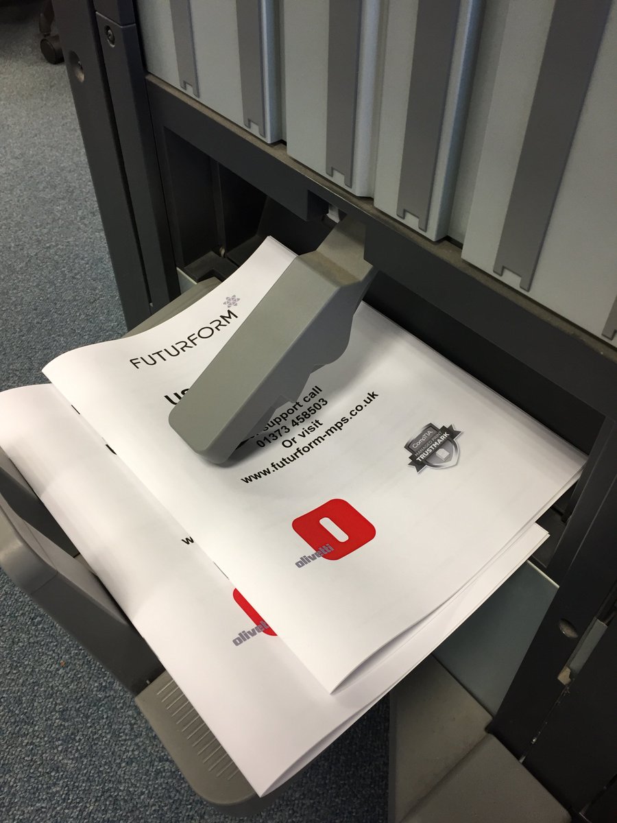FuturformMPS's tweet photo. Installed a new @OlivettiUK device with a booklet maker attached today at #StCuthbertsInfants #Wells https://t.co/pL40c03uS1