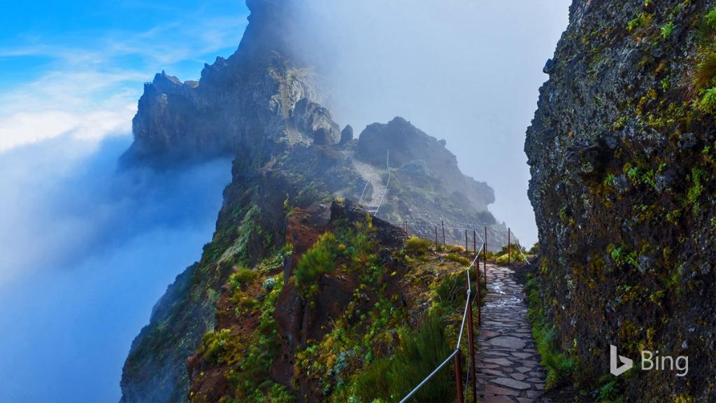 Bing on Twitter: "A mountain trail in Madeira, Portugal