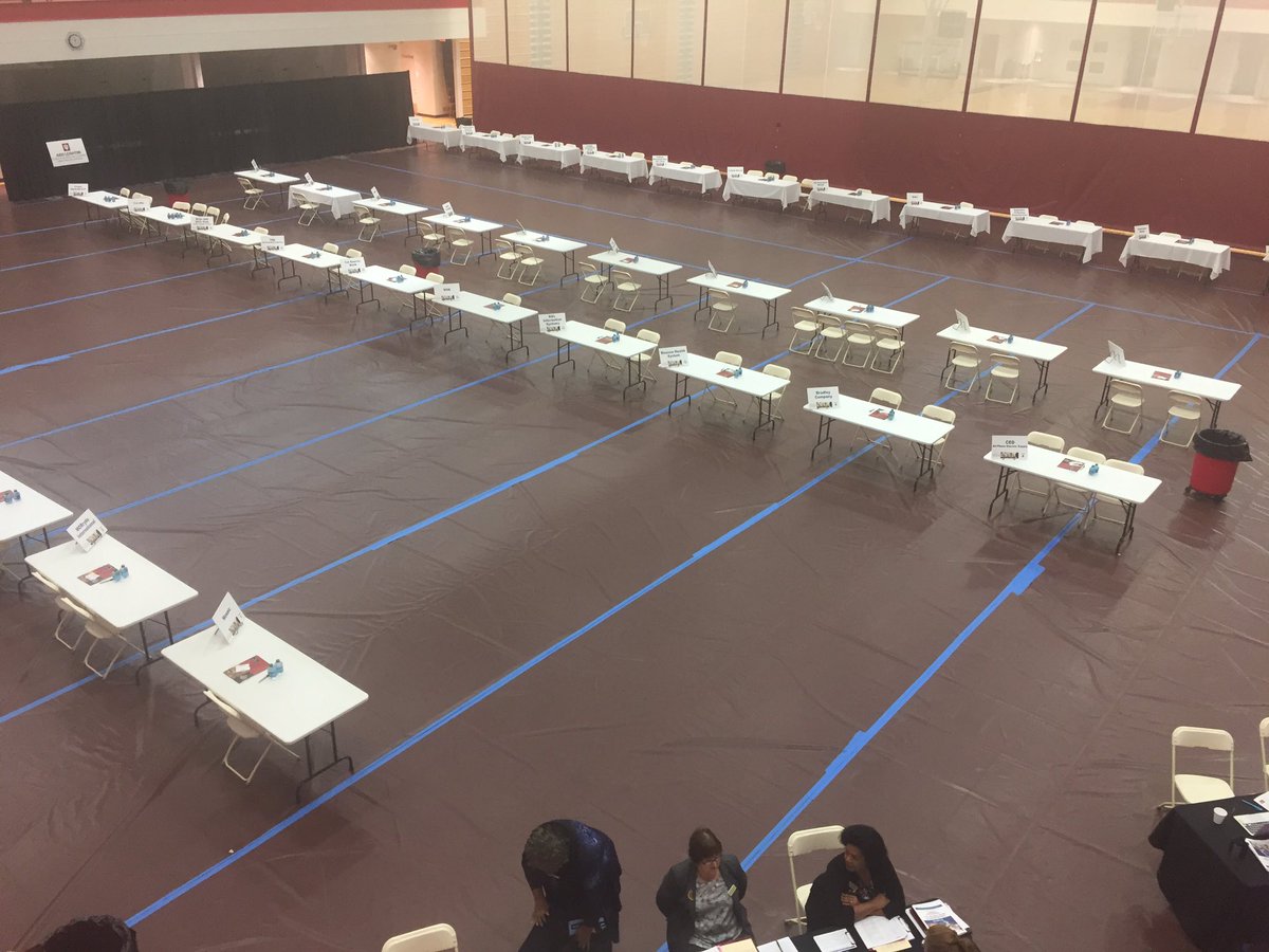 IUSB_Leighton's tweet photo. #IUSB Leighton Career &amp; Internship fair TODAY noon to 3pm, SAC. Open to all. Tables all ready for our many #employers. 👍🏽 https://t.co/V9q6mz6euS